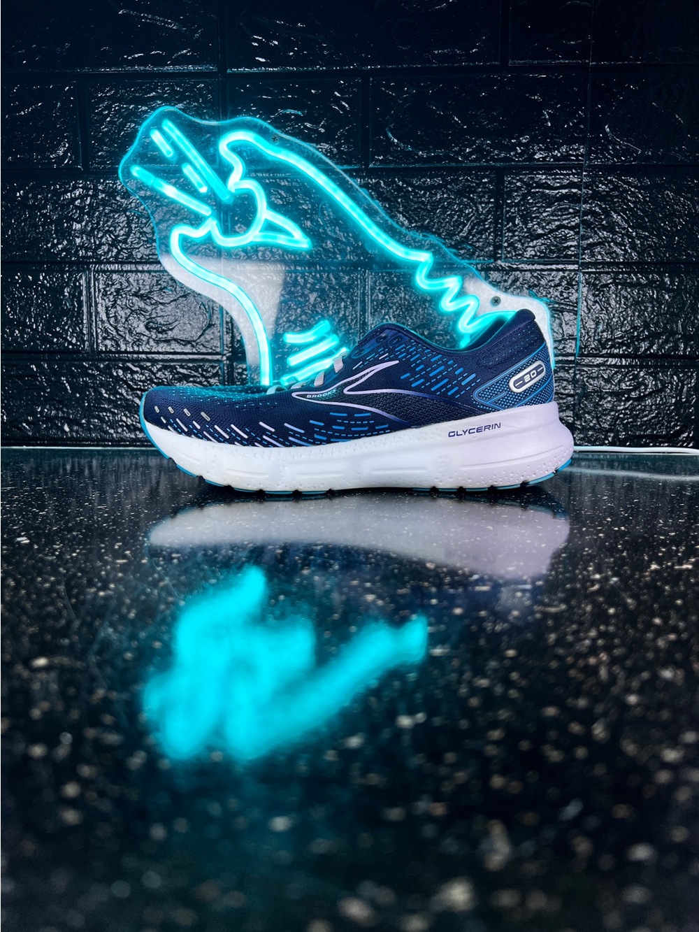 Brooks Glycerin 20 Women’s Walking Running Training Shoes Sneakers Blue - 8